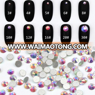 Hot Sale! 1440pcs Crystal AB Non Hotfix FlatBack Rhinestones Nail Art Decoration