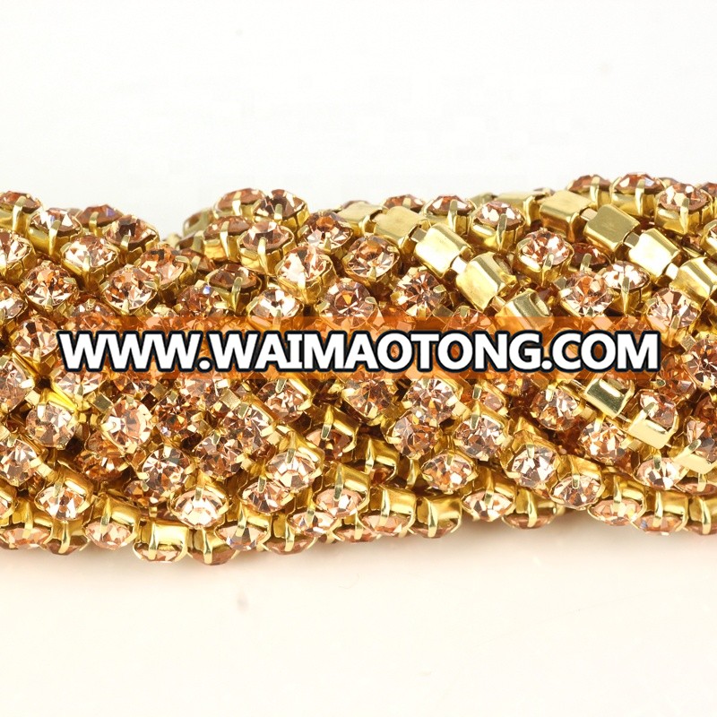 YALI Rhinestone Shoulder Straps Material Crystal Chaton Chain Trim